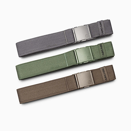 Arcade Belts Atlas Terrain Belt Kit, Standard/Standard, 1.5in Width, Charcoal/Forest, 30-40 inch, atlas-ter-stretch-b