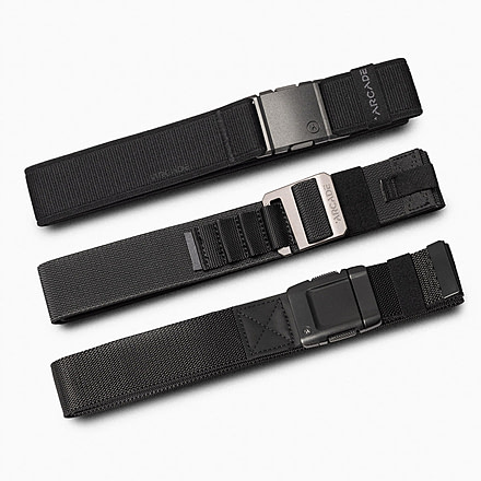 Arcade Belts Eclipse Belt Kit, Standard/Standard, 1.5in Width, Black/Alu Black/Black, 30-40 inch, eclipse-web-belt-kit