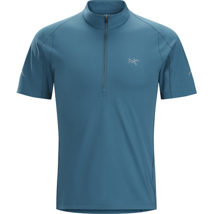 Accelerator Zip Neck Short Sleeve - Mens-Legion Blue-Small