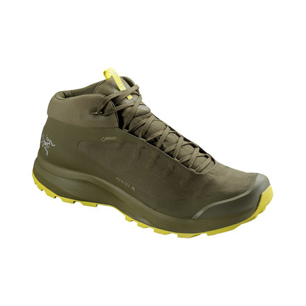 Arc'teryx Aerios FL MID GTX Hiking Shoes - Men's, Taan Forest/Lampyres, 11.5, 24116-400198-11.5