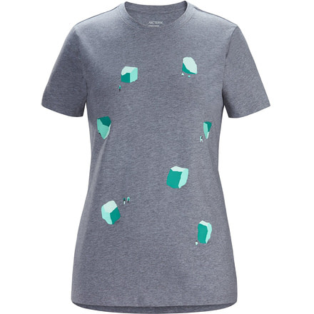 Arcteryx Boulder-Scape Short Sleeve T-Shirt - Womens, Satellite Heather, Medium, 412828