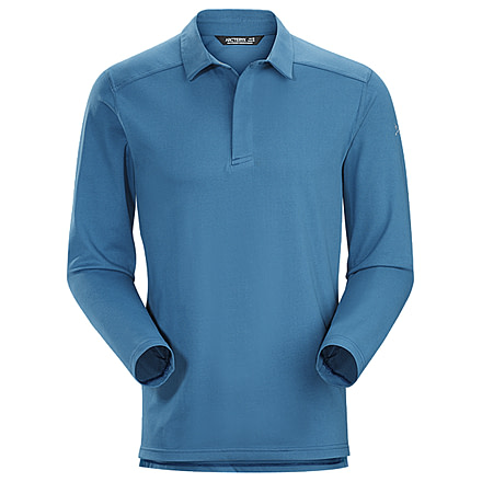 Arcteryx Captive Long Sleeve Polo - Mens, Light Hecate, Small, 349201