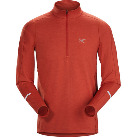 Arcteryx Cormac Zip Neck Ls - Mens, Infrared, Extra Large, 395653