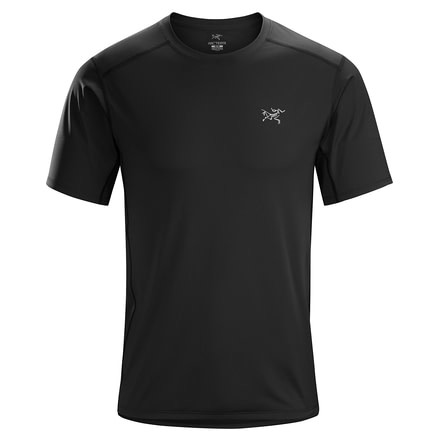 Arcteryx Ether Crew Shirt with Short Sleeve - Mens, Black III, Medium, 373736