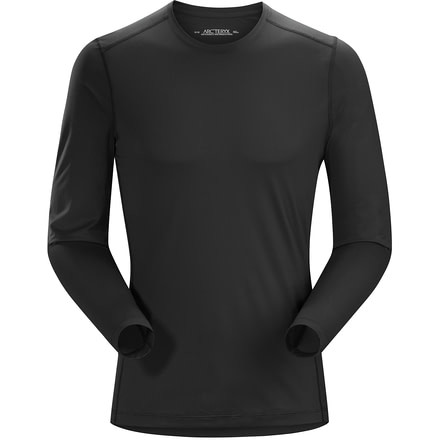 Arcteryx Phase SL Crew Top with Long Sleeve - Mens, Black, 2XL, 270934