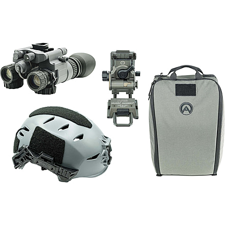 Armasight BNVD-51 Premium Kit - BNVD-51 Pinnacle Gen 3 NV Binocular w/ Armasight by Wilcox G95 Mount, Armasight by OTTE GEAR Helmet Bag and Team Wendy EXFIL LTP Helmet Rail 3.0, Gray, XL