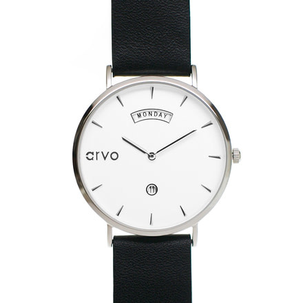 Arvo Awristacrat Watch-Silver/Black-40 mm