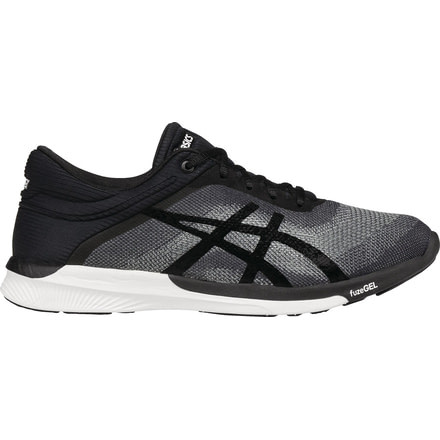 Asics FuzeX Rush Road Running Shoe - Women's-Midgrey/Black/White-Medium-7.5