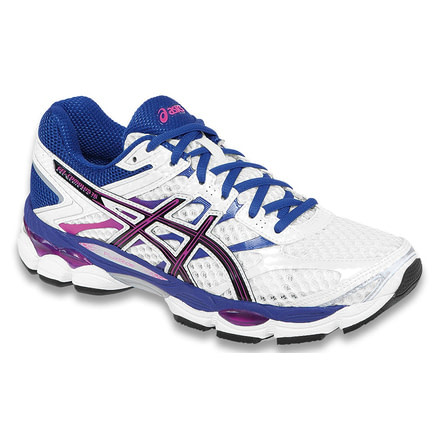 Asics Gel-Cumulus 16 Road Running Shoe - Womens-White/Black/Hot Pink-Medium-6 US