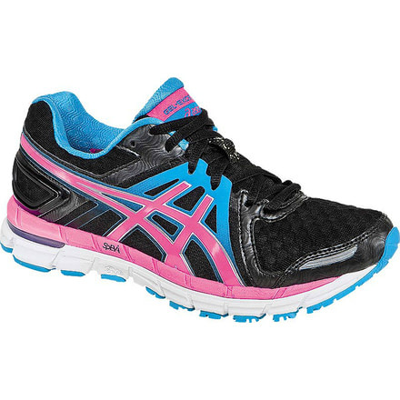 Asics Gel-Excel33 2 Road Running Shoe - Women's-Black/Pink/Turquoise-Medium-6 US