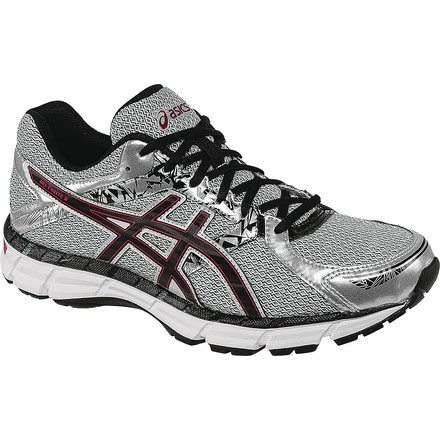 Gel-Excite 3 Road Running Shoe - Mens-Silver/Black/Red-Medium-9