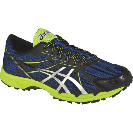 Asics Gel-FujiRacer 3 Trail Running Shoe - Mens-Navy/Silver/Lime-9.5 US-Medium