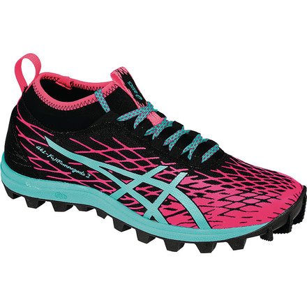Gel-FujiRennegade 2 Trail Running Shoe - Womens-Black/Blue-Medium-6.5