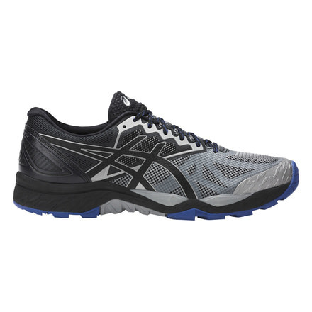 Asics Gel-FujiTrabuco 6 Trail Running Shoe - Men's-Aluminum/Black/Limoges-Medium-12