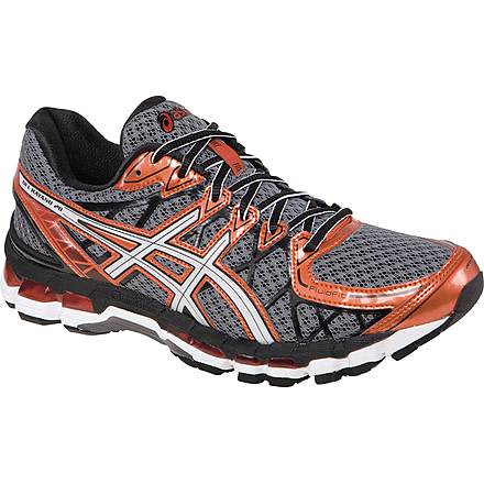 Asics Gel-Kayano 20 Road Running Shoe - Men's-Grey/Orange-Medium-9.5 US