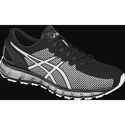 Asics Gel-Quantum 360 2 Road Running Shoe - Men's-Onyx/White/Silver-Medium-8.5