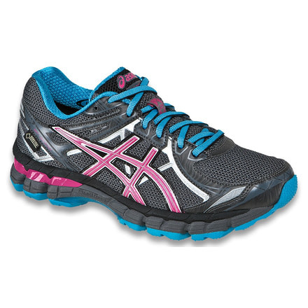 Asics GT-2000 2 G-TX Road Running Shoe - Women's-Titanium/Fucshia/Black-Medium-6 US