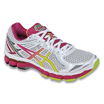 Asics GT-2000 2 Road Running Shoe - Women's-White/Lime/Raspberry-6 US
