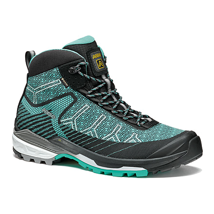 Asolo Falcon EVO Jacquard GV ML Hiking Boot - Mens, Black/Aqua Green, 9, A40067-559-090