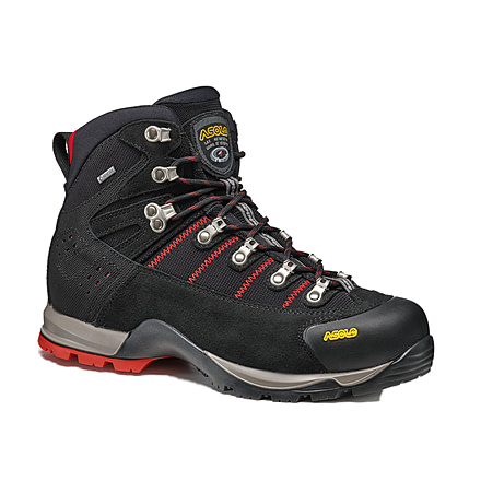 Asolo Fugitive GTX MW Hiking Boots - Mens, Wide, Black /Red, 10.5, 0M3440-392-105