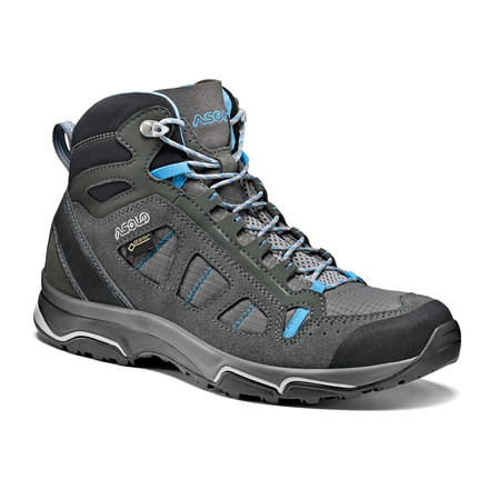 Asolo MEGATON MID GV Hiking Shoe - Womens, Graphite Stone/Cyan Blue, 7, A40031 0078800070