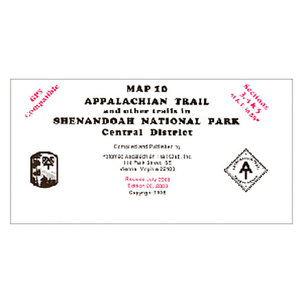 At Map Shenandoah Central, A.t.c., Publisher - Ap Trail Conservancy