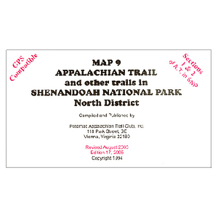 At Map Shenandoah North, A.t.c., Publisher - Ap Trail Conservancy