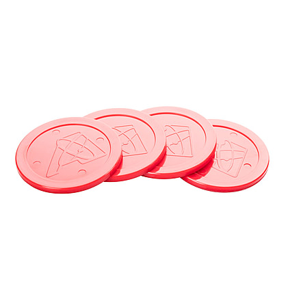 Atomic Air Hockey Premium Pucks, 4 pack, Red, P0275