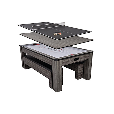 Atomic NorthPort 3-in-1 Dining/Air Hockey/TT Table, Woodgrain, G05305W