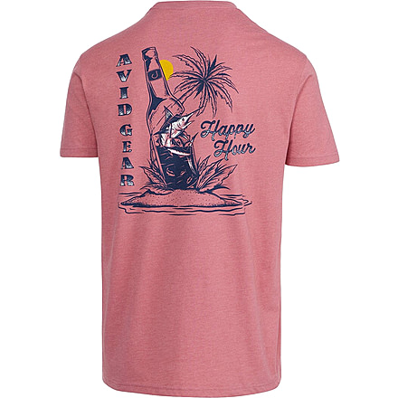 AVID Sportswear Happy Hour T-Shirt - Mens, Heather Coral, Small/Medium, MT12425HCOSM