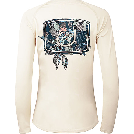 AVID Sportswear Islamorada Icon Avidry Long Sleeve Shirt - Womens, Bone, Extra Small, WK32406BONXS