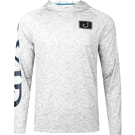 AVID Sportswear Trophy Fish Avidry Airmesh Hoodie - Mens, White, Extra Large, MK32422WHTXL