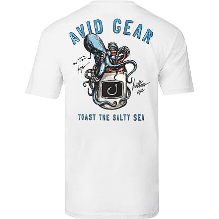 AVID Sportswear Salty Seas T-Shirt - Mens, White, Small/Medium, MT32408WHTSM