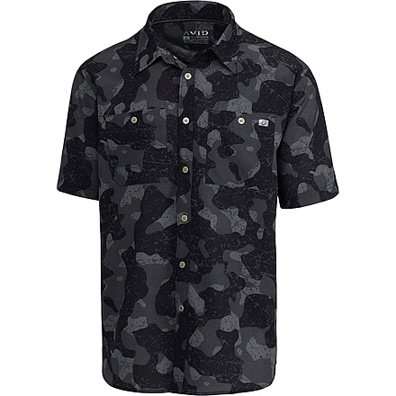 AVID Sportswear Shelter Camo Performance Short Sleeve Shirt - Mens, Shelter Black, Extra Large, MV12405SHBXL