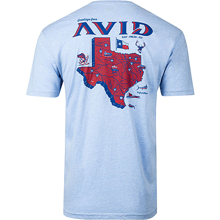 AVID Sportswear Texas Locals T-Shirt - Mens, Heather Sky, Large, MT12417HSKLG