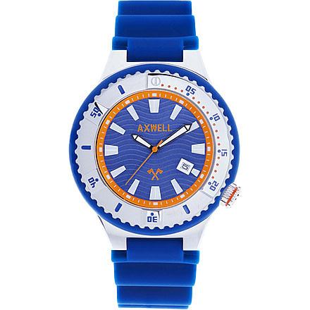 Axwell Summit Strap Watch w/Date, Blue, One Size, AXWAW108-4