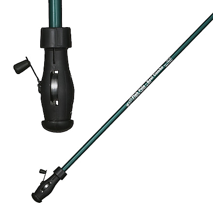 B'n'M Fish Pole Combo, 3 Piece, Fiberglass Telescopic Pole, Line-thru blank, 30ft 6lb-Test, Rear Mounted Reel, 12ft, FPC123