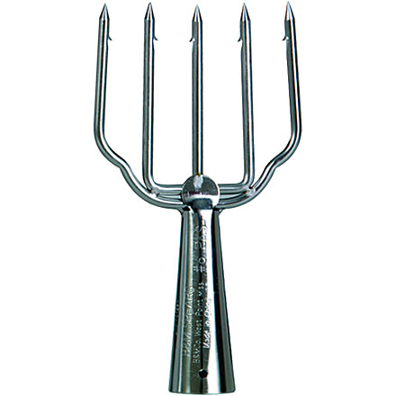 B'n'M Stainless Steel Spear, 5-Tine Skin Pack, 7in, 6PKS