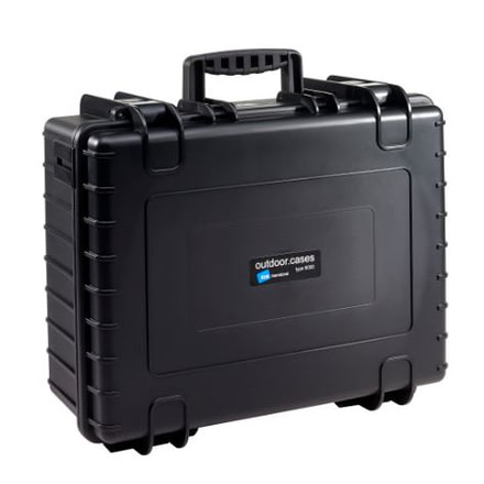 B&amp;W International Type 6000 Black Outdoor Case Empty, Black, Medium 6000/B