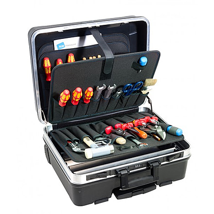 B&amp;W International GO wheeled tool case with pocket boards, Black, 120.04/P