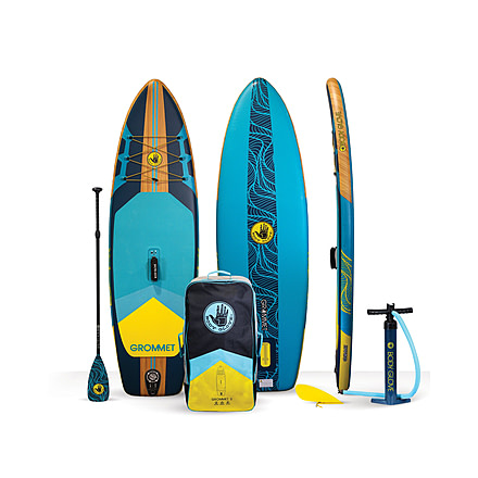 Aquapac GrommetTM 2 Kids Inflatable Paddle Board 66E641C6, 8 FT, Deep Sea/Teal, UISUPGROM2DPSEATEAL8FT