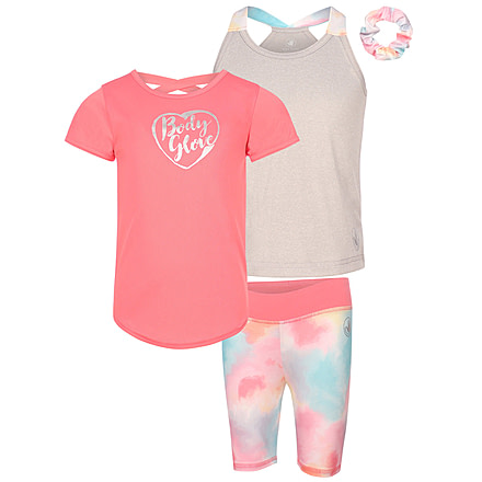 Body Glove Girls Three-Piece Tie-Dye Foil Heart Set 7-12 - Multi FB4A5906, 8, Multi, 8356BGS31-A-8