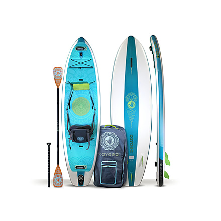 Aquapac Kayoga 106 Inflatable Paddle Board - Turquoise/White BD920615, 10 ft 6 in, Turquoise/White, IKAYKAYOGA221U-TURQ/WHT