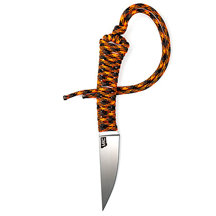 Montana Knife Company Magnacut Mini-Speedgoat Fixed Blade Knives, 2.875 inch, Magnacut Stainless Steel, Fixed Blade, Paracord Handle, Orange/Black, 6.75 inch, MKC-000369