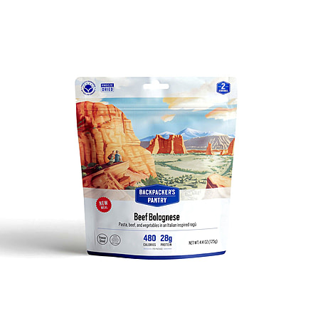 Backpackers Pantry Beef Bolognese Dehydrated Food, 480 Cal, 28g Protein, Natural, 4.4 oz, 102416