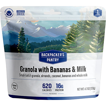 Backpackers Pantry Granola with Bananas, Almonds and Milk, 1 Serving, 101018