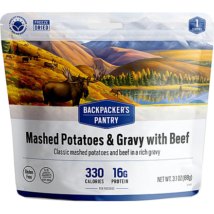 Backpackers Pantry Mashed Potatoes & Gravy w/ Beef, 1 Servings, 101485