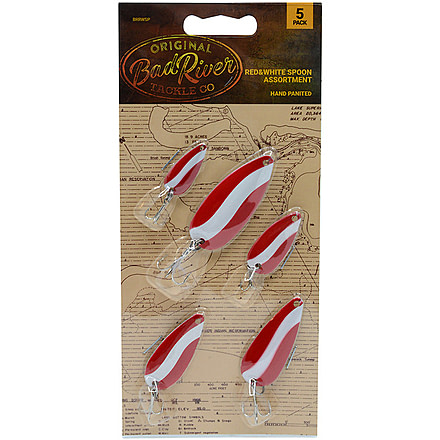 Bad River Red/White Spoons, 5-Pack, BRRWSP