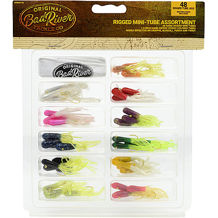 Bad River Rigged Mini-Tube Assortment, 96 Pieces/48 Rigged, BRRMT-96
