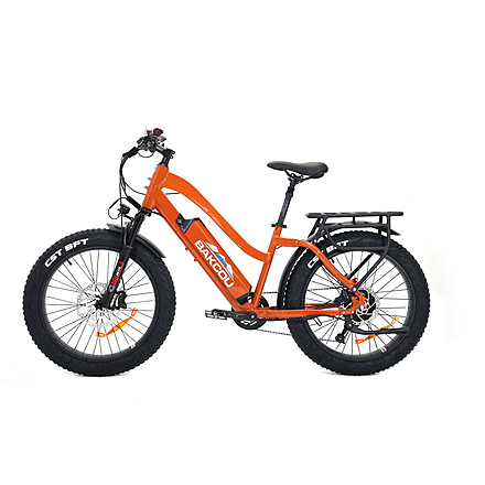 Bakcou Flatlander Step-Through 24in 19.2ah eBike, Gloss Burnt Orange, 9506627864595